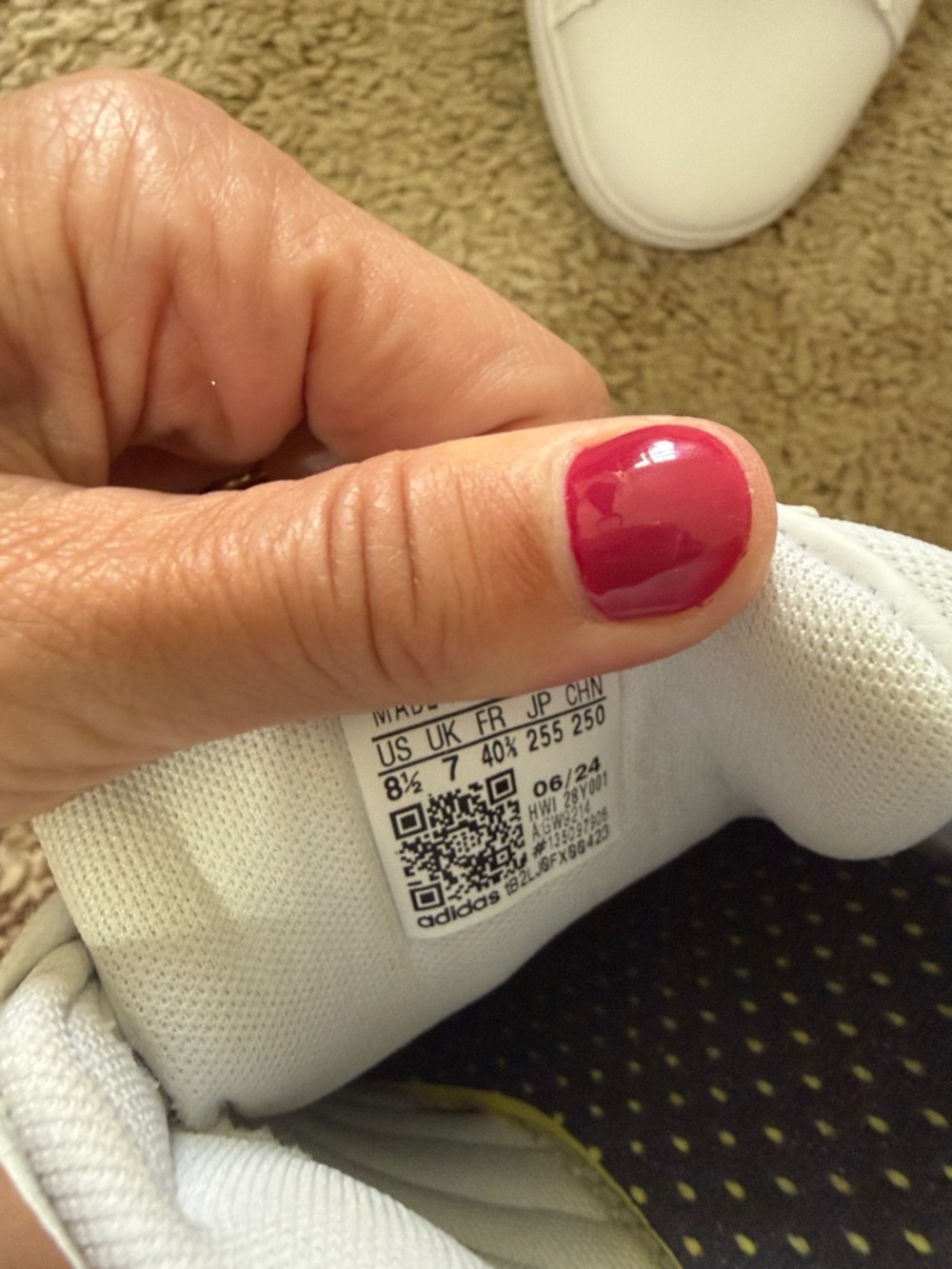 adidas White Sneakers with Black Stripes - Picture 5 of 6